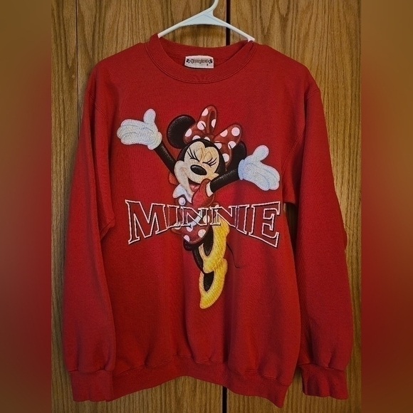 Disneyland Sweaters - Vintage Minnie Mouse Disneyland Crew Neck Sweatshirt